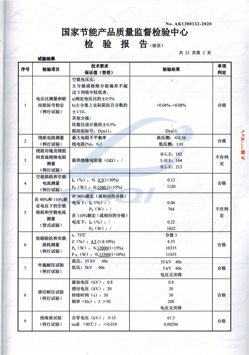 高低压试验报告-S11-1250宁县宁县宁县油浸式变压器-2.jpg